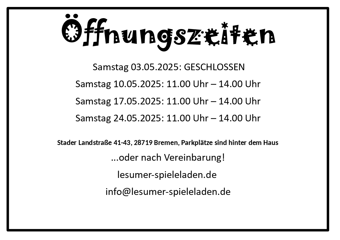 Oeffnungszeiten Ladengeschäft